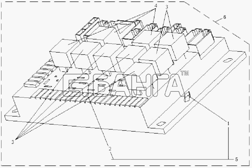 FAW CA-3252 (P2K2T1A) Схема Блок предохранителей-110 banga.ua