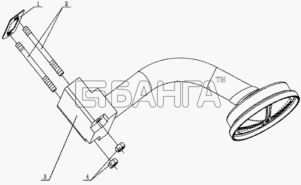 FAW Altay-3310 Схема М3000-1010000В Сборка масляного фильтра-56