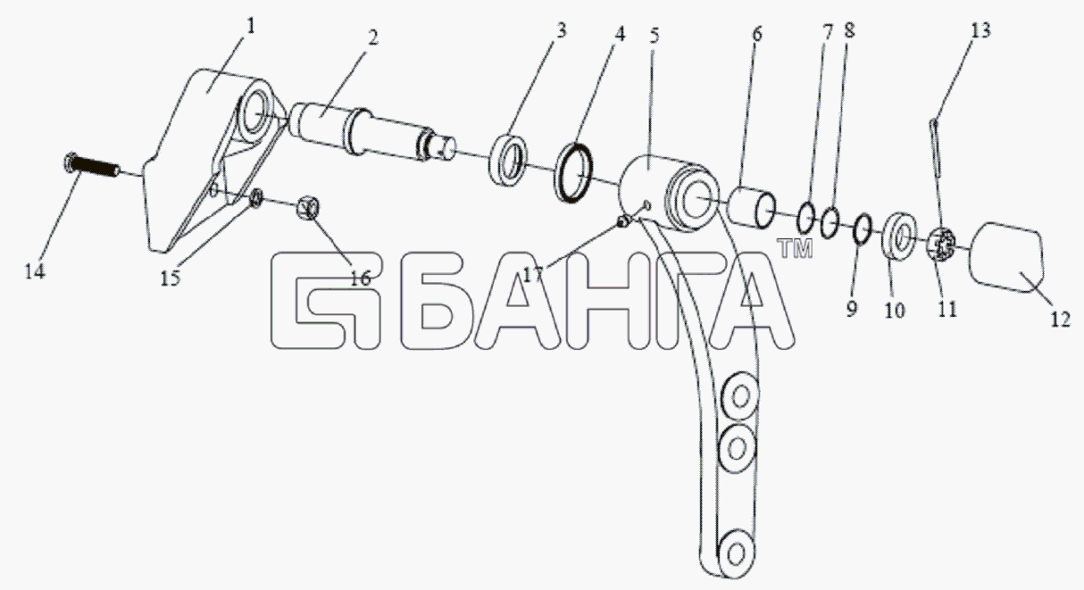 FAW Altay-3310 Схема СРЕДНЯЯ РУЛЕВАЯ СОШКА 2 И КРОНШТЕЙН-128 banga.ua