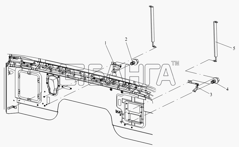 FAW CA-4180 (P66K22A) Схема Воздушная пружина и стойка-192 banga.ua