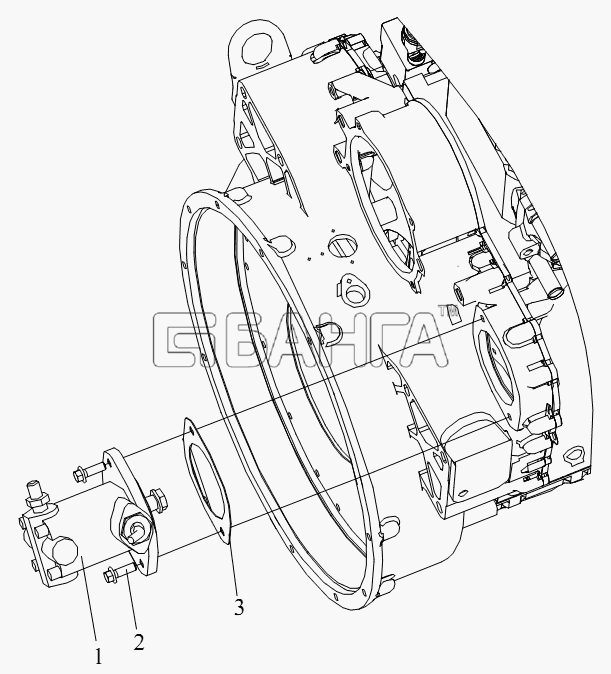 FAW CA-4180 (P66K22A) Схема Силовой поворотный маслонасос-43 banga.ua