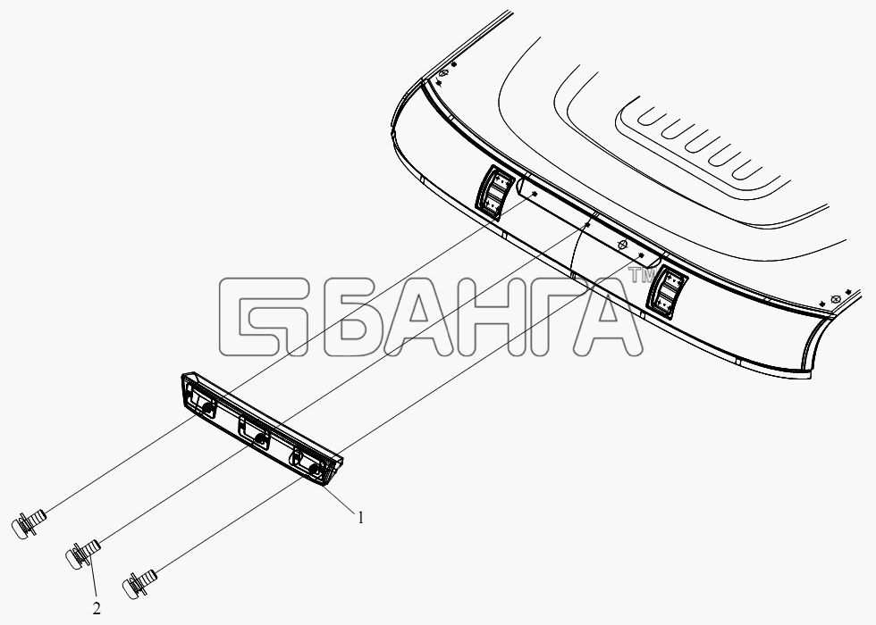 FAW CA-4180 (P66K2A) Схема Держатель скоростной лампы (плоская