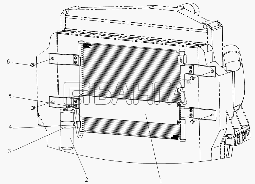 FAW CA-4180 (P66K2A) Схема Конденсатор бак для хранения жидкости-120