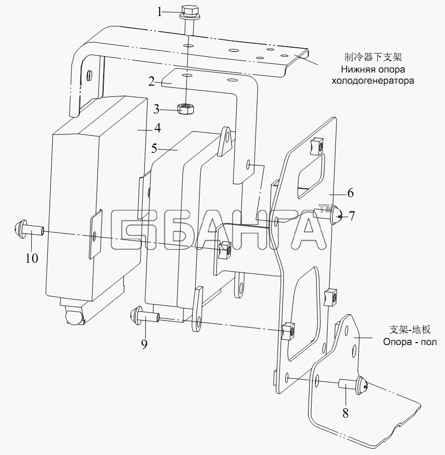 FAW CA-4180 (P66K2A) Схема Блок управления пневмоподвесной и АБС-221