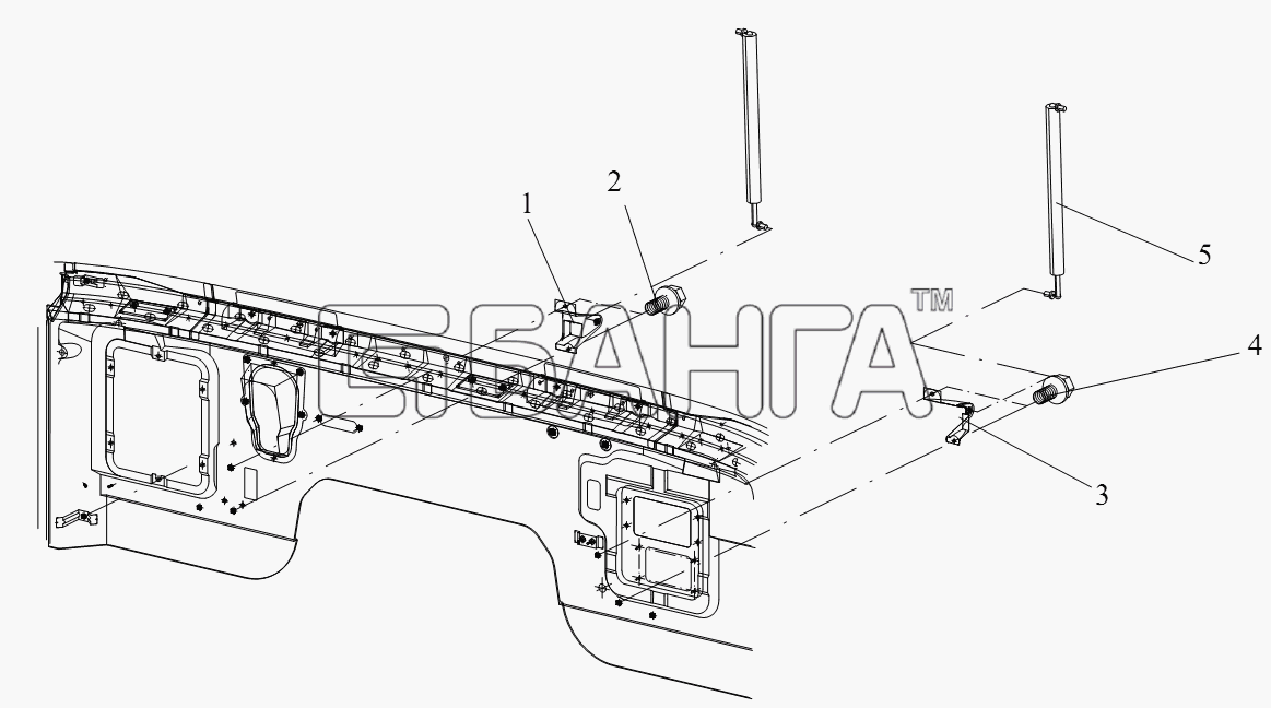 FAW CA-4250 (P66K22T1A1EX) Схема Воздушная пружина и стойка-199