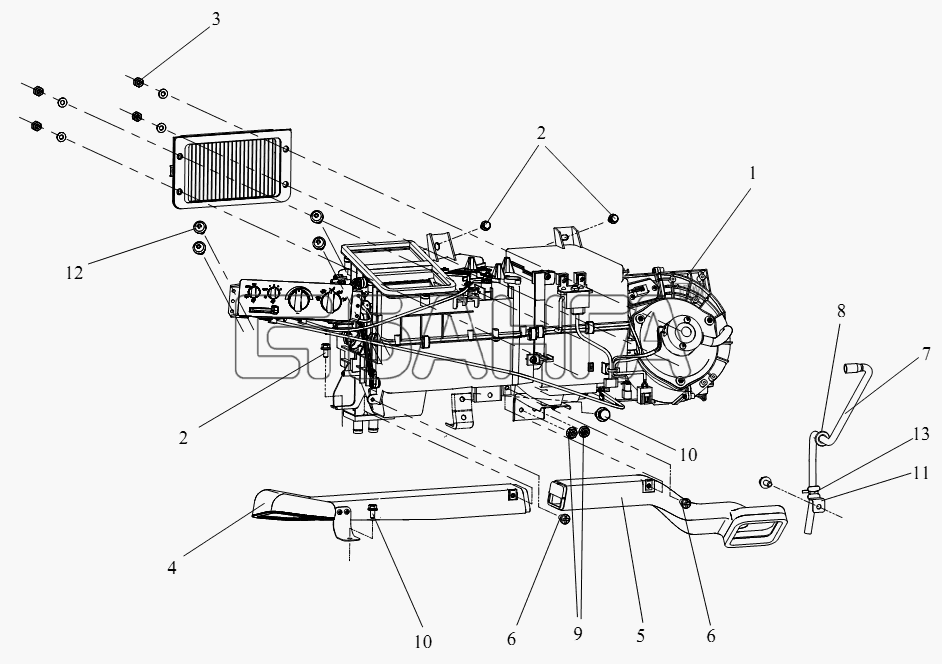 FAW CA-4250 (P66K22T1A1EX) Схема Кондиционерная установка-268 banga.ua
