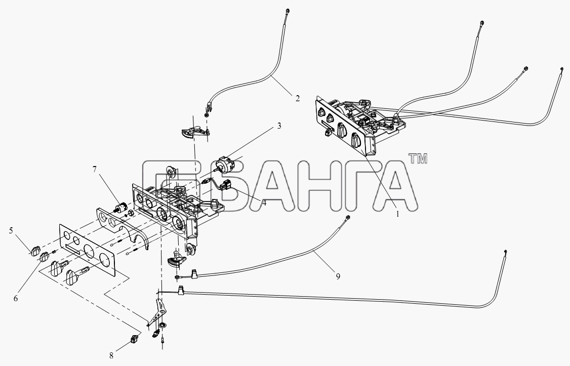 FAW CA-4250 (P66K22T1A1EX) Схема Механизм управления-269 banga.ua
