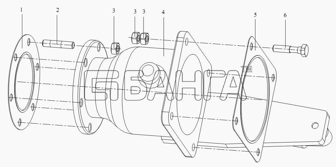 FAW CA-4250 (P66K22T1A1EX) Схема Блок выхлопного тормозного клапана-30