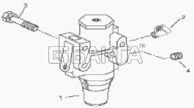 FAW CA-4250 (P66K22T1A1EX) Схема Воздушный фильтр (коробка