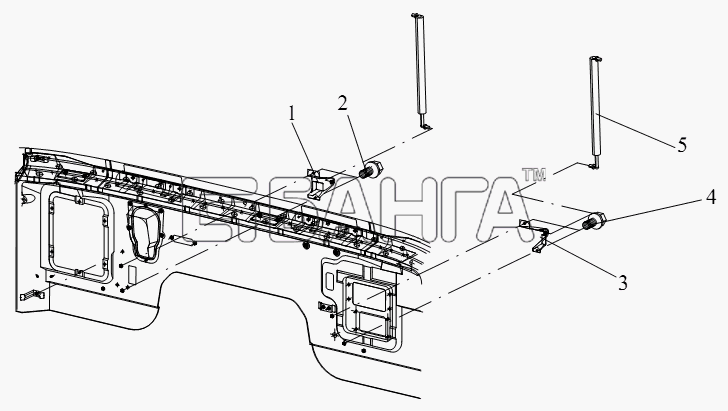 FAW CA-4250 (P66K2T1A1EX) Схема Воздушная пружина и стойка-51 banga.ua