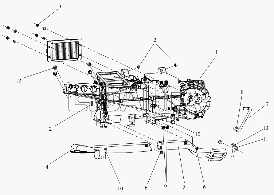 FAW CA-4250 (P66K2T1A1EX) Схема Кондиционерная установка-107 banga.ua