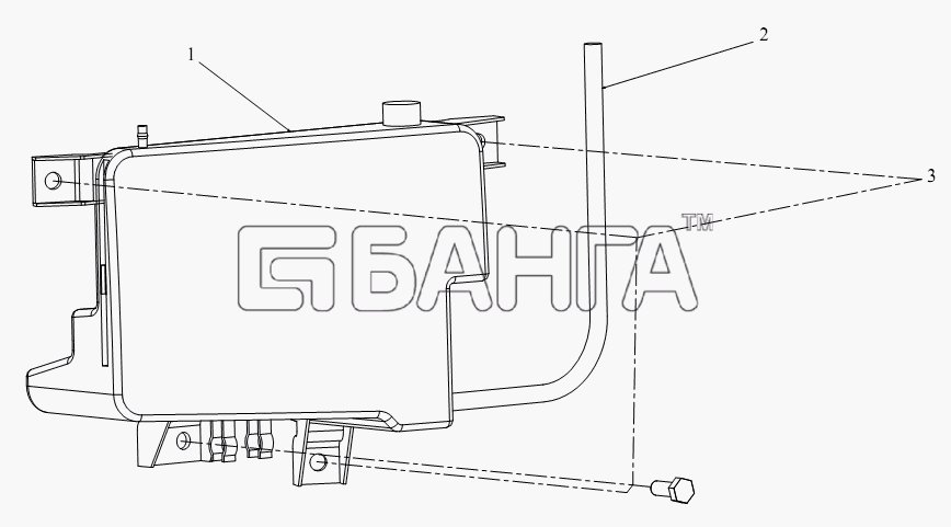 FAW CA-3252 (P2K2BT1A) Схема Омыватель ветрового стекла-16 banga.ua