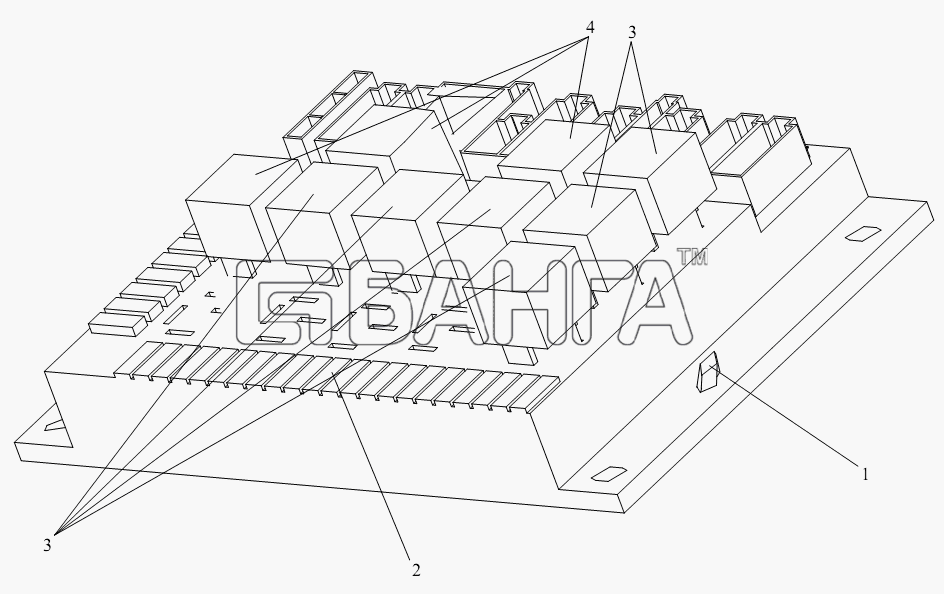 FAW CA-3252 (P2K2BT1A) Схема Блок предохранителей-166 banga.ua