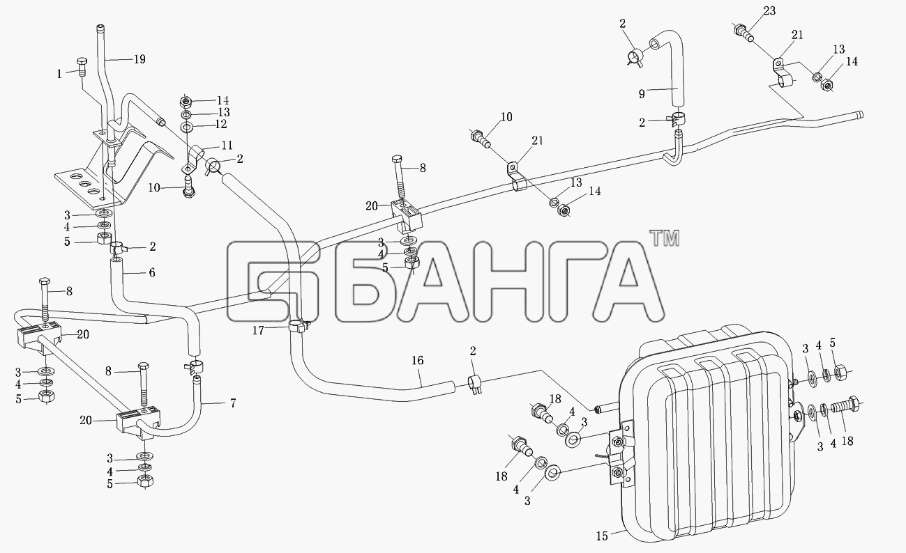 Foton Foton-BJ1049 Схема Вакуумный усилитель тормозов-90 banga.ua