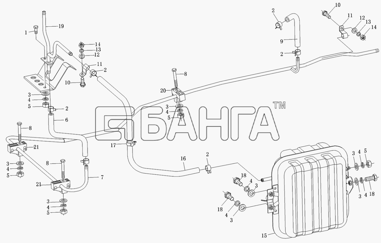 Foton Foton-BJ1049 Схема Вакуумный усилитель тормозов-82 banga.ua