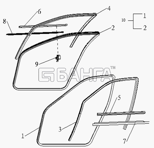 Geely Geely CK Схема FRONT DOOR-45 banga.ua