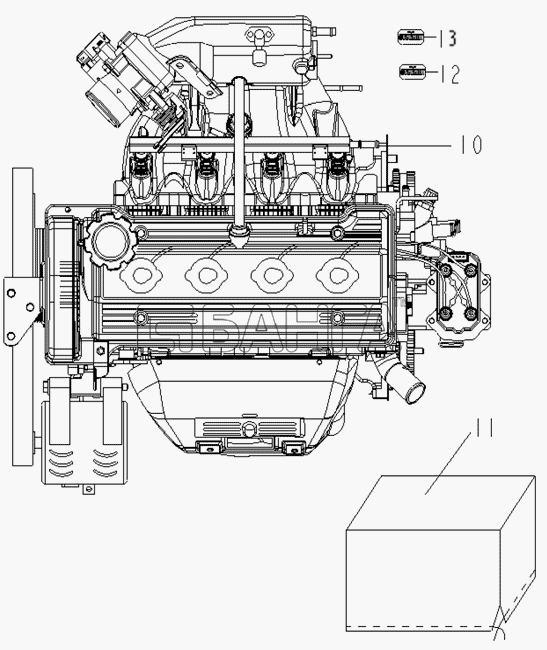 Geely Geely CK Схема PETROL ENGINE ASSEMBLY-94 banga.ua