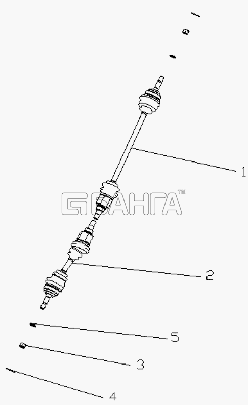 Geely Geely CK Схема DRIVING SHAFT ASSY-133 banga.ua