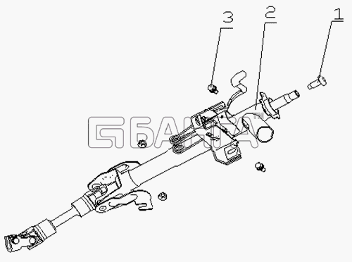 Geely Geely CK Схема STEERING COLUMN ASSY (HYDRAULIC POWER)-136