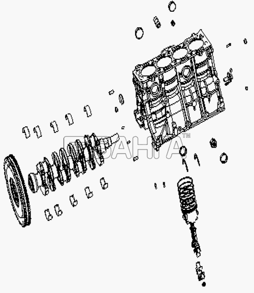 Geely Geely MK Схема CYLINDER BLOCK SUB-ASSY.-112 banga.ua