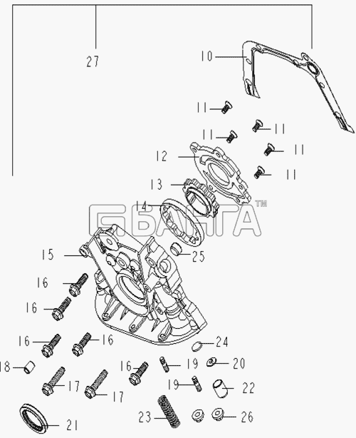 Geely Geely MK Схема OIL PUMP ASSY.-122 banga.ua