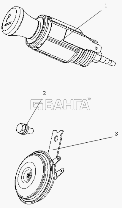 Geely Geely MK Схема CIGARETTE LIGHTER HORN-192 banga.ua