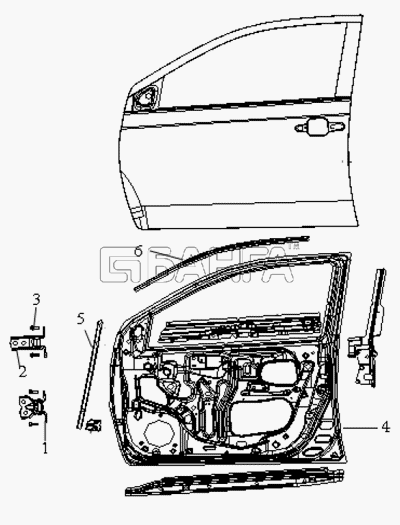 Geely Geely MK Схема LF DOOR ASSY.-8 banga.ua