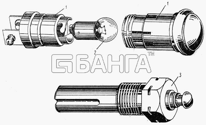 ГАЗ М20 Победа Схема Контрольная лампа-120 banga.ua