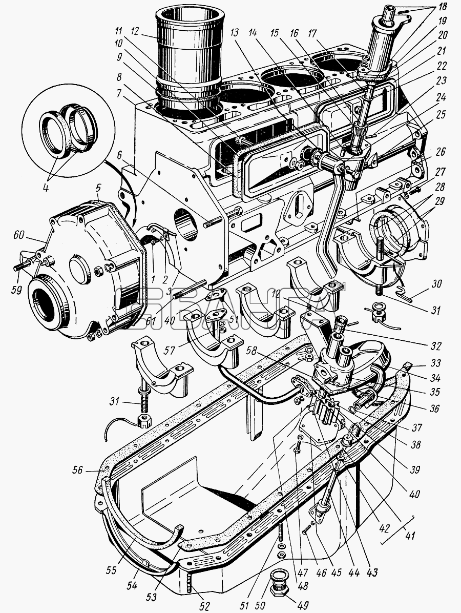 ГАЗ ГАЗ-21 (каталог 69 г.) Блок цилиндров-62