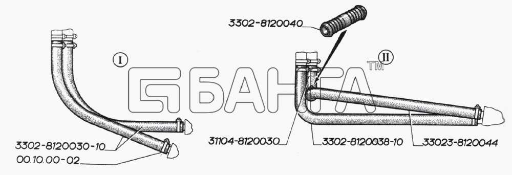 Шланг отопителя угловой ГАЗель (с 2003г.)