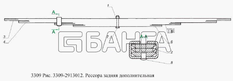 Задняя рессора газ 3309 схема