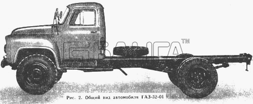 ГАЗ ГАЗ-52-01 Схема Общий вид автомобиля ГАЗ-52-01 banga.ua