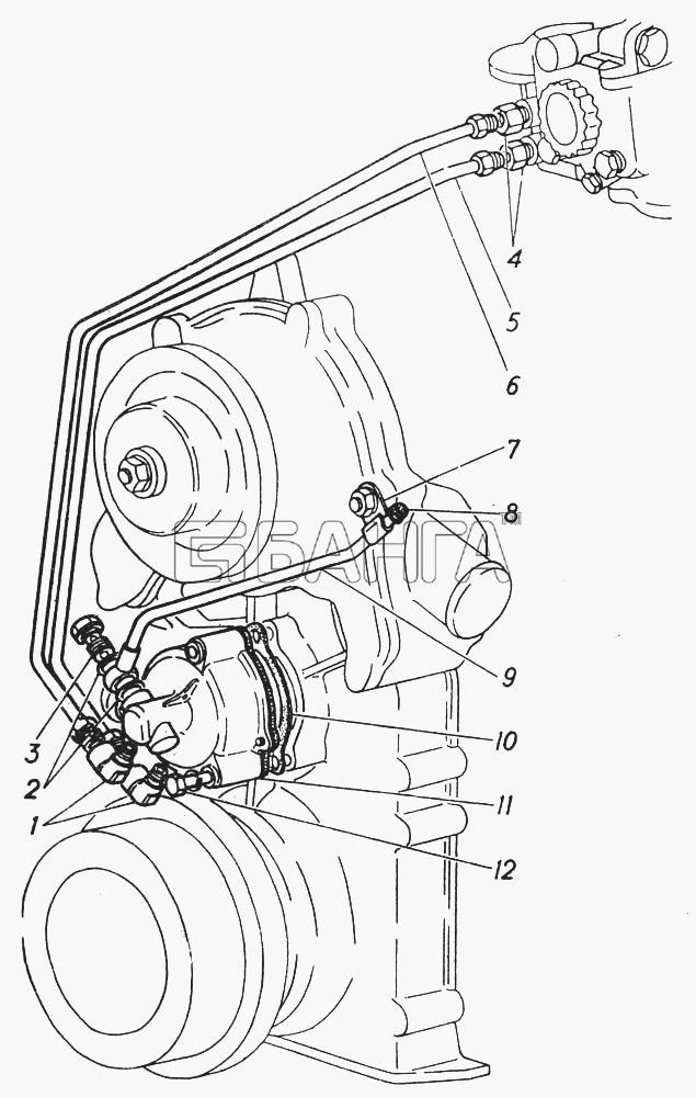 ГАЗ ГАЗ-5312 Схема Датчик ограничителя оборотов двигателя-42 banga.ua