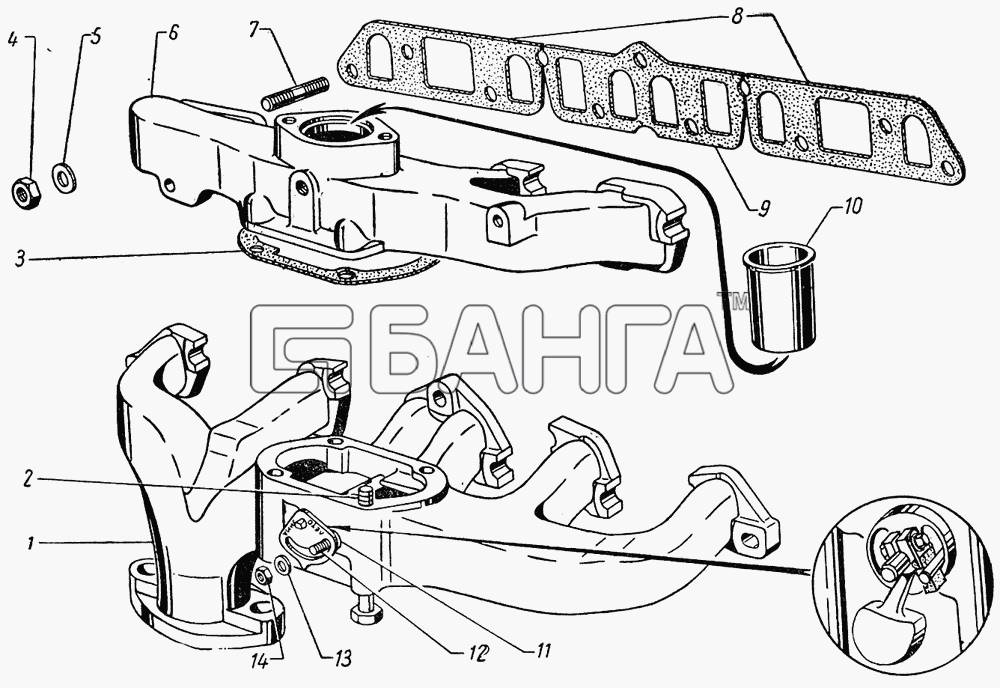 ГАЗ ГАЗ-51 (63 93) Схема Газопровод-28 banga.ua