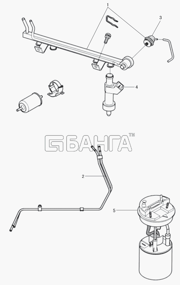 Great Wall GW-491QE Схема Delphi multi point injection gasoline engine
