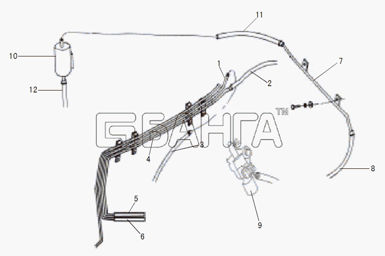 Great Wall GW-Deer Схема FUEL SUPPLY SYSTEM (3) - DIESEL 4L68-11