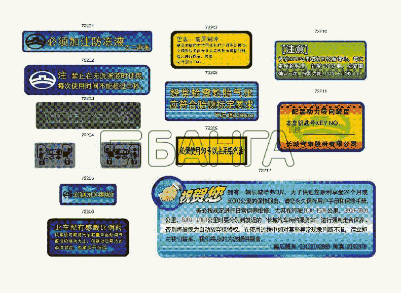 Great Wall GW-Hower Схема Таблички информации-43 banga.ua