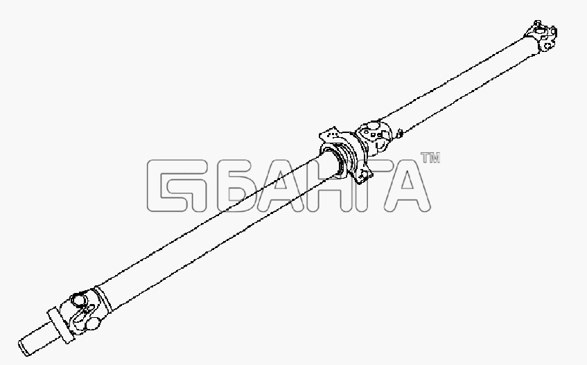 Great Wall GW-Sailor Схема PROPELLER SHAFT ASSEMBLY REAR AXLE-41