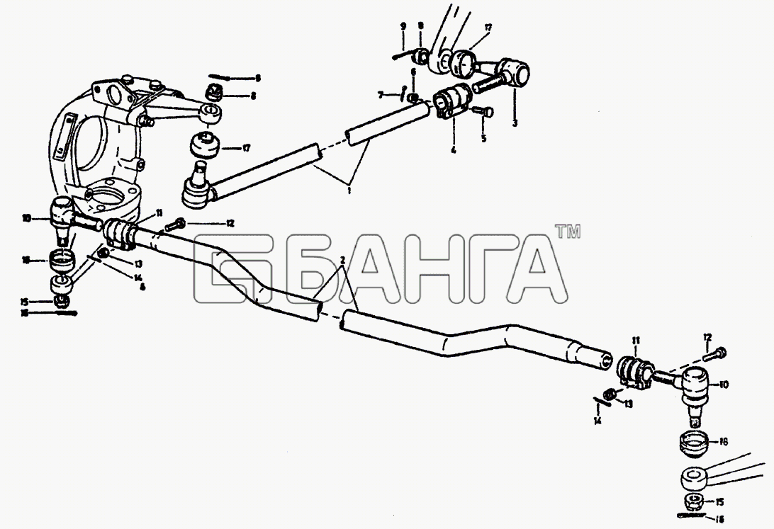 HOWO Howo cnhtc-huaxin Схема 4x4 6x6 Поперечная тяга рулевого banga.ua