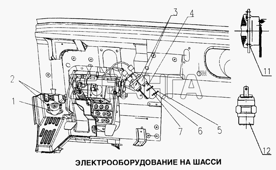 HOWO Howo Схема Электрооборудование на шасси-232 banga.ua