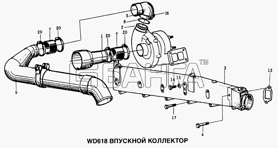 HOWO Howo Схема Впускной коллектор-46 banga.ua