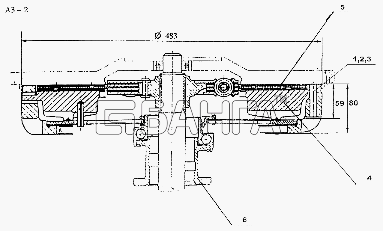 HOWO Sinotruck (полный) Схема Ф430mm CLUTCH (A3-2)-158 banga.ua