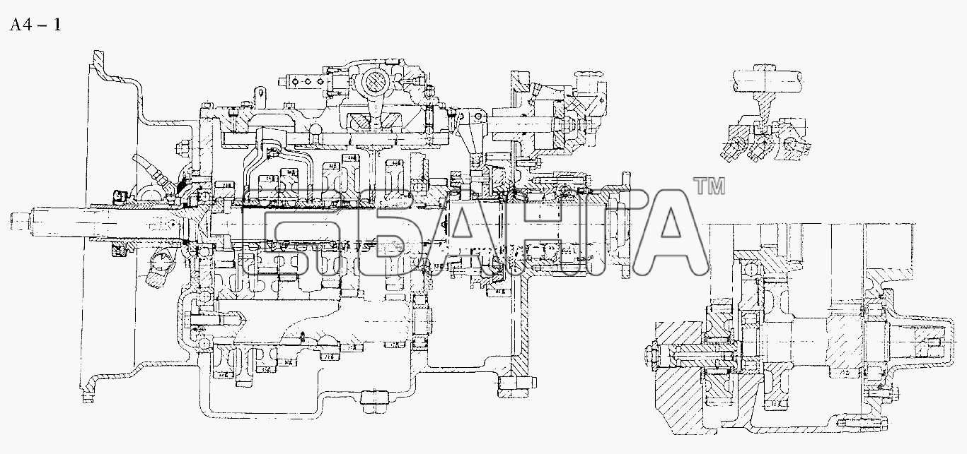 HOWO Sinotruk 4x2 Tractor (371) Схема Fuller GEARBOX (A4-1)-167