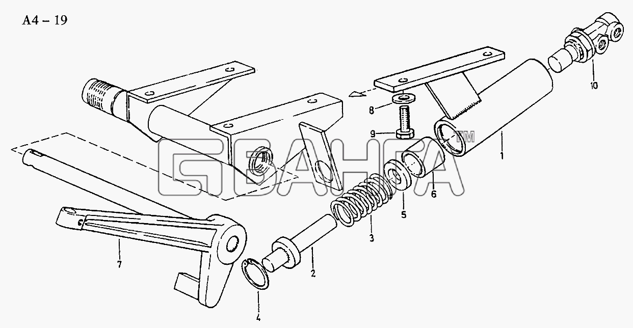 HOWO Sinotruk 6x4 Tractor (371) Схема Fuller SHIFTING TO CLUTCH BRAKE