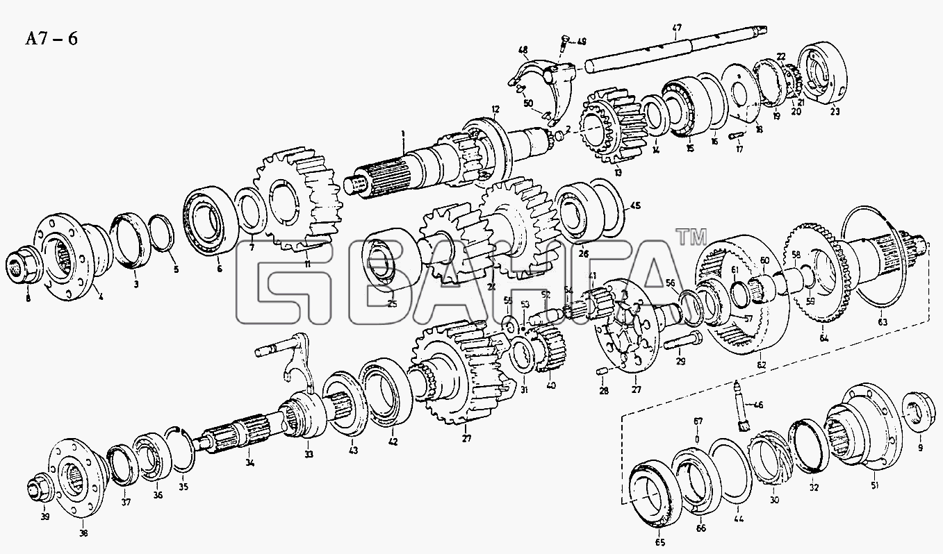 HOWO Sinotruk 4x2 Tractor (371) Схема WHEELS FOR VG1200 TRANSFER CASE