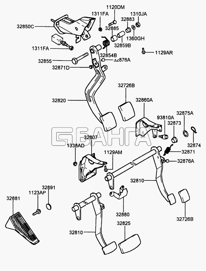 Hyundai Accent Схема CLUTCH BRAKE CONT (RHD)-138 banga.ua