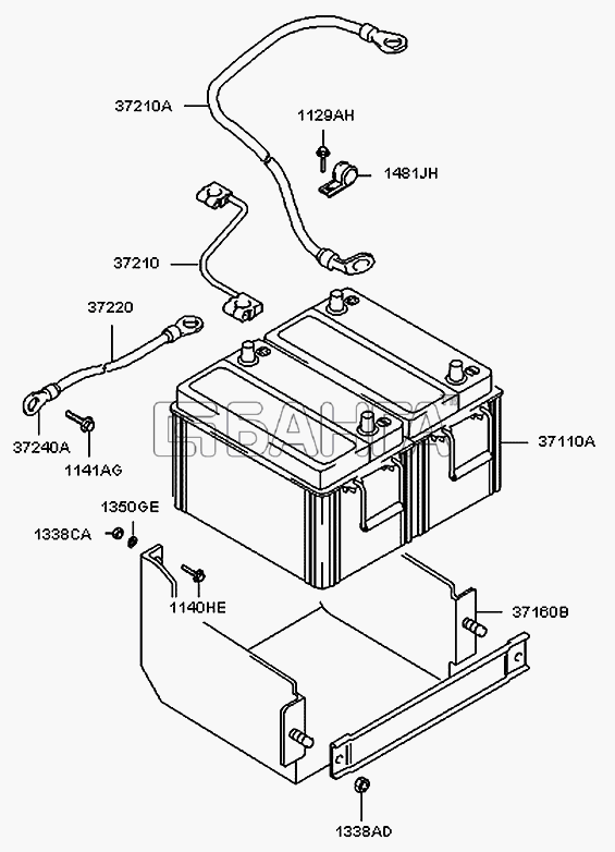 Hyundai County Схема Аккумуляторная батарея-185 banga.ua