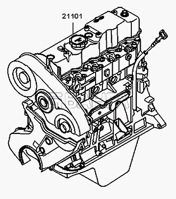 Hyundai H100 Porter Схема Подрамник двигателя в сборе-49 banga.ua