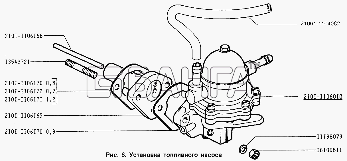 ИЖ ИЖ 2126 Схема Установка топливного насоса-42 banga.ua