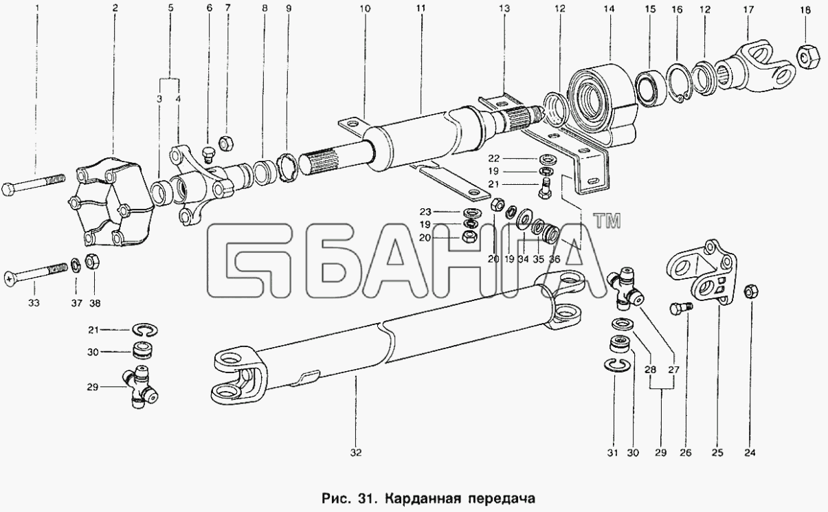 ИЖ ИЖ 2126 Схема Карданная передача-68 banga.ua